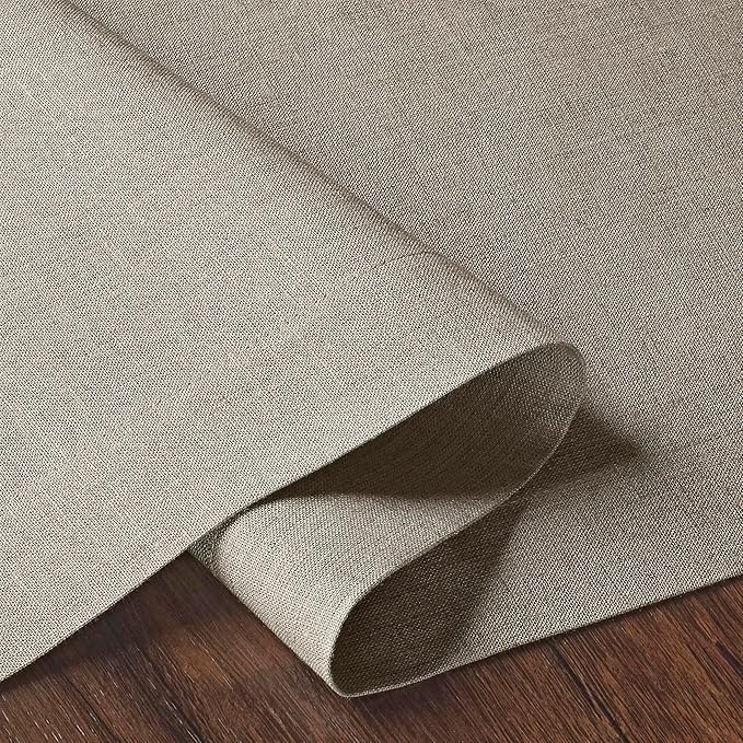 D'Moksha Homes Linen Natural Table Runner 120 Inches Long - 100% Pure Linen Dining Table Runner 14 x 120 Inch for Fall, Autumn and Halloween - Machine Washable