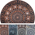 ubdyo Unique Pattern Front Door Mat - Heavy Duty Warm Door Matt Outdoor Entrance - Low Pile Easy Fit Welcome Mat - Anti Slip Rubber Backing Doormat Outdoor Entrance for Patio, Porch - Large 23" х 36"