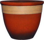 Classic Home and Garden Premiere Collection Planter, Abigail 15", Lava Red