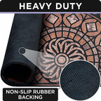 ubdyo Unique Pattern Front Door Mat - Heavy Duty Warm Door Matt Outdoor Entrance - Low Pile Easy Fit Welcome Mat - Anti Slip Rubber Backing Doormat Outdoor Entrance for Patio, Porch - Large 23" х 36"