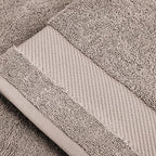 BIOWEAVES 100% Organic Cotton 700 GSM Plush Washcloths 13" x 13" GOTS Certified - Taupe, Pack of 12