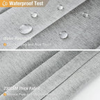 Jubilantex Folding Linen Shower Curtain for Bathroom Grey Waterproof Shower Curtain 1 Panel with 14 Metal Grommets and 1 Tie Back for Hotel,70"x70"