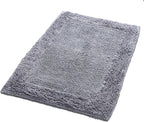 Savi Home Bath Mat Rug 17x24 Charcoal Grey, 100% Pure Cotton, Super Soft Bath Rug, Plush & Absorbent, Hand Tufted Heavy Weight Construction, Full Reversible Step Out Rugs