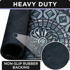 ubdyo Warm Stylish Front Door Mat - Low Pile Front Door Mat Outside Entrance - Muddy Dirt Trapping Welcome Matt Outdoor - Rubber Backing Anti Slip Indoor Doormat Entrance - Large 23" 'x 36"