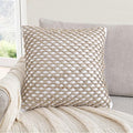 Boho Living Jada Premium Woven Design, Living Room Décor, Decorative Throw, (1) 18" x 18" Pillow Cover with Insert, White