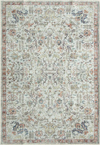 Keen Home Design 6x9 Rug - Machine Washable Area Rug with Non-Slip Backing, Ideal for Living Room, Dining Room, Bedroom - Vintage, Easy Clean, Durable, Low Pile Rug - (6' x 9')