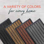 ubdyo Extra Durable Door Mat - Dirt Trapping Outdoor Welcome Mats - Non-Slip Outdoor Indoor Entrance - Low Profile Front Doormat (32" x 20", Bright Brown)