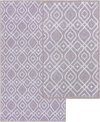 Modern Threads Oxford 6-Piece 100% Cotton Towel Set – Yarn Dyed Jacquard & Solid – Includes 2 Bath Towels, 2 Hand Towels, 2 Washcloths – Absorbent, Quick Dry, Soft & Durable – Lavender