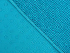 Cotton Paradise 100% Cotton Non Slip Bath Mats for Bathroom, 17x24 inch Soft Absorbent Quick Dry Machine Washable Floor Bath Mat, Aqua Blue