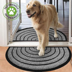 ubdyo 2 Pack Heavy Duty Door Mat Outdoor Entrance - Muddy Dirt Trapping Outdoor Mats - Low Pile Front Door Mat Outside Entrance - Anti Slip Indoor Doormat - 30'' x 17'', Bright Grey