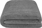 American Soft Linen Oversized Bath Sheet 40x80 Extra Large for Bathroom, 600 GSM 100% Cotton Turkish Jumbo Bathsheet Towels for Adults, Dark Gray Bath Sheet