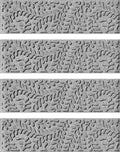 Bungalow Flooring Waterhog Stair Treads (Set of 4) – 8 1/2 x 30 Inches, Durable,Water-Trapping, Indoor/Outdoor Floor Covering, Boxwood Collection – Made in USA, Medium Grey