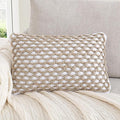 Boho Living Jada Decorative Throw, Includes Accent, Premium Woven Design, Living Room Décor, (1) 12" x 20" Pillow Cover with Insert, White