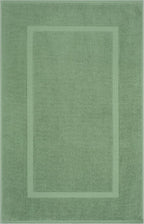 Cotton Paradise 100% Cotton Bath Mats for Bathroom Floor Set of 2 Pack, 20x34 Soft Absorbent Washable Quick Dry Tub Bathmat, Sage Green Towel Bath Mat