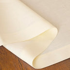 D'Moksha Homes Linen Vanilla Cream Table Runner 102 Inches Long - 100% Pure Linen Dining Table Runner 14 x 102 Inch for Fall, Autumn and Halloween - Machine Washable
