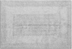 Bathroom Rugs Set 2 Piece Light Grey Cotton Tufted Reversible Washable Bath Mats for Bathroom Floor| Quick Dry Bathroom Mat for Tub Spa Shower Toilet| Entry Way Door Mats|21x32 & 17x24 Inches