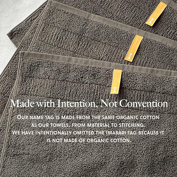 Extra Absorbent Organic Cotton Bath Towels, Soft & Plush, Made in Japan, Oeko-Tex Class 1 Certified, 28 x 53 inch, OliveGreen(Marked as Dark Gray), Pack of 2 – Proof of Purity