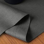D'Moksha Homes Linen Charcoal Grey Table Runner 120 Inches Long - 100% Pure Linen Dining Table Runner 14 x 120 Inch for Fall, Autumn and Halloween - Machine Washable