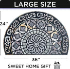 ubdyo Unique Stylish Front Door Mat - Low Pile Easy Fit Door Matt - Muddy Dirt Trapping Welcome Mat, Heavy Duty Doormat Outdoor Entrance - Sweet Home Gift - Doormat Indoor Entrance - Large 23” x 36”