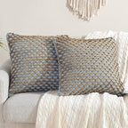Boho Living 18x18 Light Blue Throw Pillow Covers Pillow Insert not Included - Boho Pillow Covers Only, Pack of 2