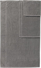 Texere 100% Organic Cotton Diamond Jacquard 700 GSM Luxury Bath Towel Sets - 2 Ultra Soft, Large Bath Towels, 2 Hand Towels, 2 Washcloths (Diamond, Cathedral Gray, 6 Piece)
