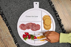 Mud Pie Melamine Charcuterie Board; board 15" x 13" dia | tongs 5 3/4"