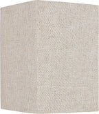 Square Lampshades Set of 2, Linen Lampshades L6.3"x W6.3" x H9.84" High, Easy Assembly Replacement Fabric Shades for Table Lamps Floor Lamps, Beige Color